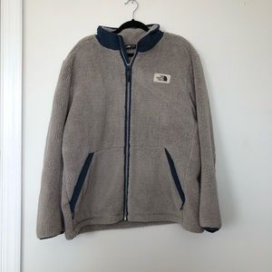 The North Face Gray fleece zip-up jacket